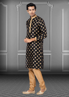 Multicolor Silk 2 Pc Kurta Pajama Set