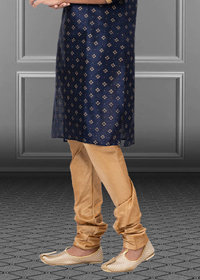 Multicolor Silk 2 Pc Kurta Pajama Set
