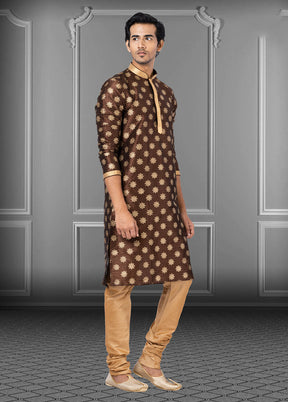 Multicolor Silk 2 Pc Kurta Pajama Set
