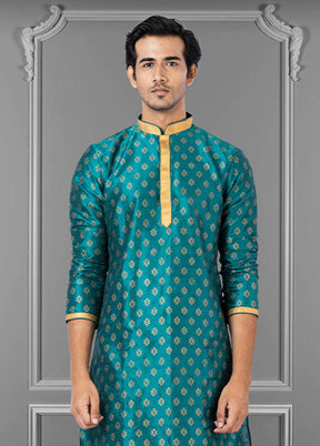 Multicolor Silk 2 Pc Kurta Pajama Set