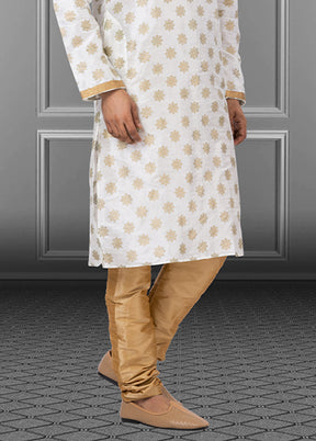 Multicolor Silk 2 Pc Kurta Pajama Set