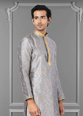 Multicolor Silk 2 Pc Kurta Pajama Set