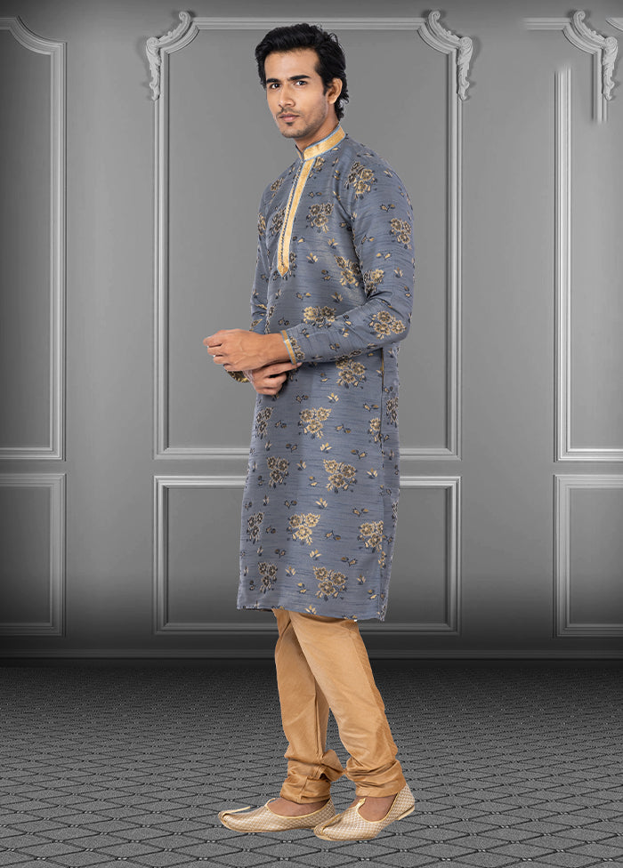Multicolor Silk 2 Pc Kurta Pajama Set