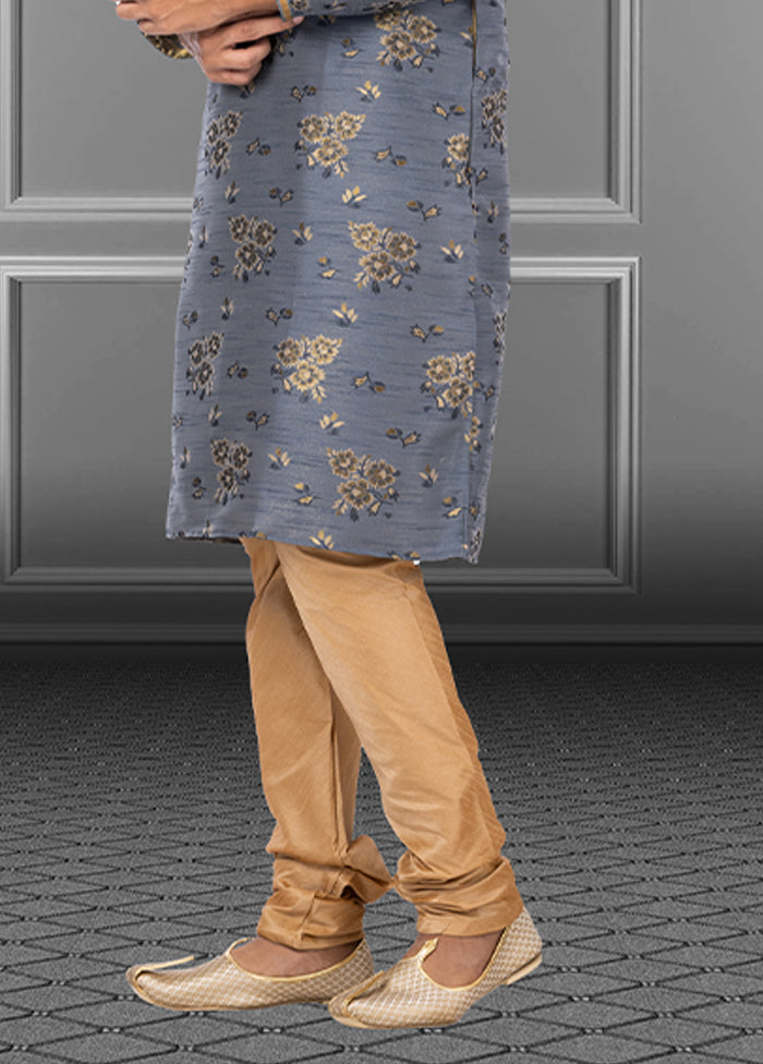 Multicolor Silk 2 Pc Kurta Pajama Set