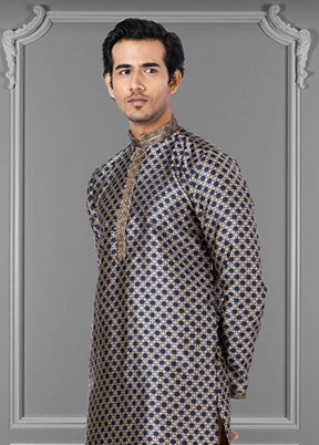 Multicolor Silk 2 Pc Kurta Pajama Set