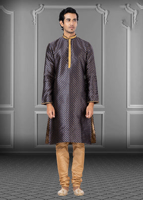 Multicolor Silk 2 Pc Kurta Pajama Set