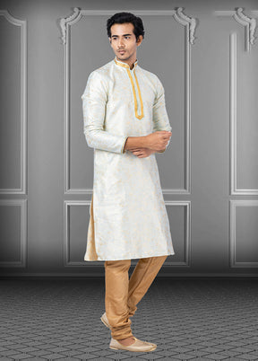 Multicolor Silk 2 Pc Kurta Pajama Set