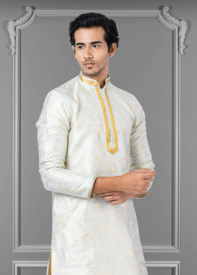 Multicolor Silk 2 Pc Kurta Pajama Set