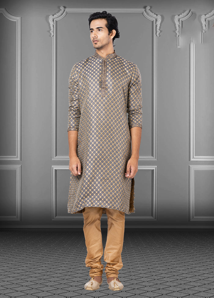 Multicolor Silk 2 Pc Kurta Pajama Set