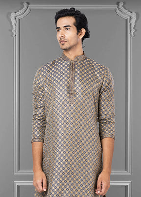 Multicolor Silk 2 Pc Kurta Pajama Set