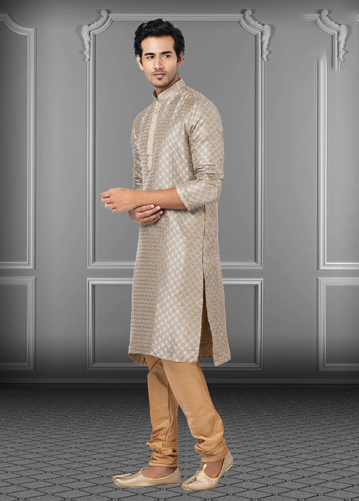 Multicolor Silk 2 Pc Kurta Pajama Set