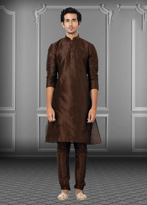 Multicolor Silk 2 Pc Kurta Pajama Set
