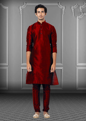 Multicolor Silk 2 Pc Kurta Pajama Set