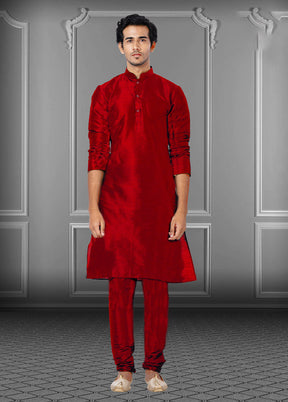 Multicolor Silk 2 Pc Kurta Pajama Set