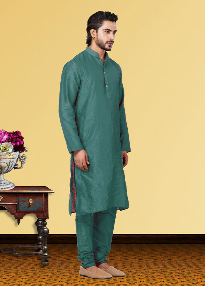 Multicolor Silk 2 Pc Kurta Pajama Set