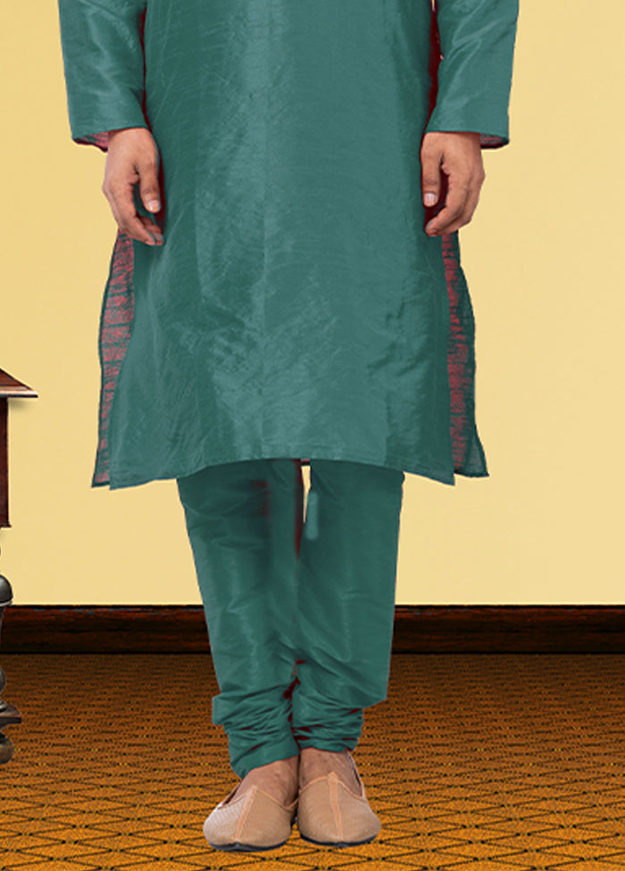 Multicolor Silk 2 Pc Kurta Pajama Set