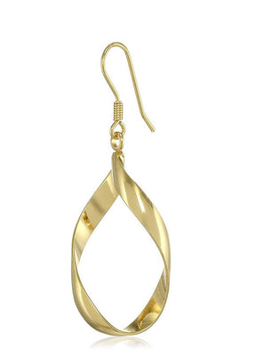 Estele 24 Kt Gold Plated Dna segment Dangle Earrings - Indian Silk House Agencies