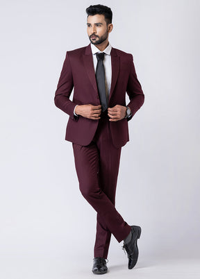 2 Pc Wine Silk Ethnic Wear Set