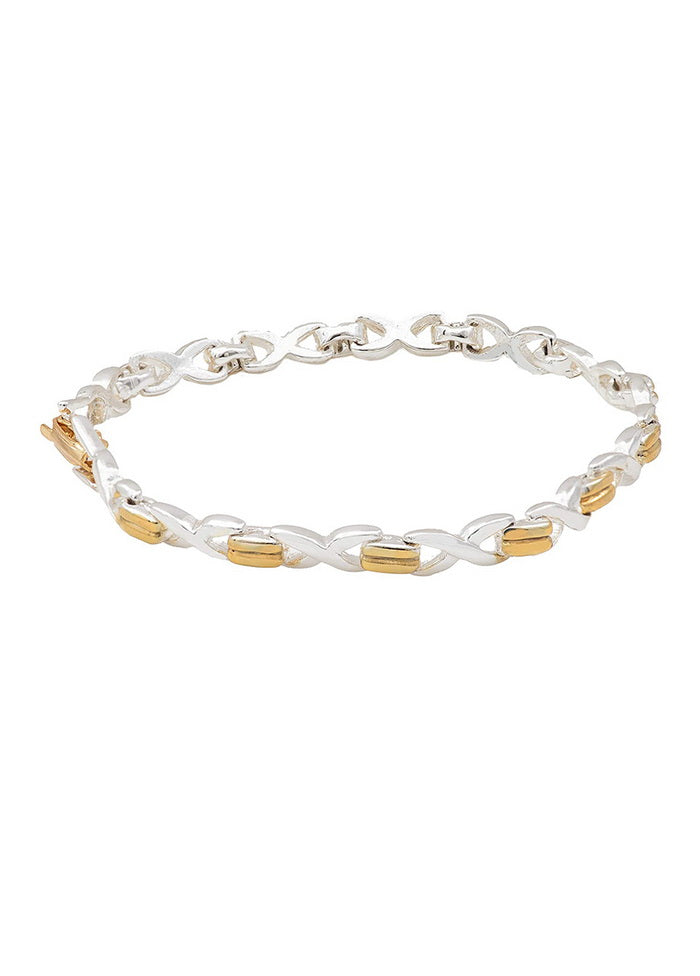 Estele Rhodium Plated Bracelet - Indian Silk House Agencies