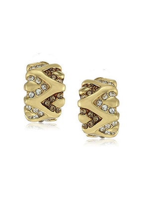 Estele 24 Kt Gold Plated Galaxy wave Stud Earrings - Indian Silk House Agencies