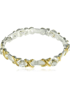 Estele Gold and Silver Plated Bracelet - Indian Silk House Agencies