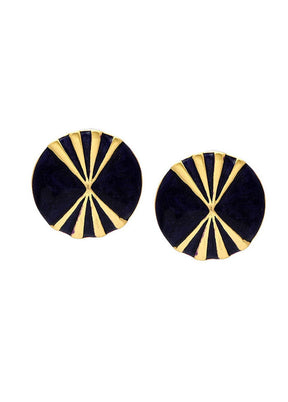 Estele Beautiful black Colour everyday wear trendy Button Studs for women - Indian Silk House Agencies