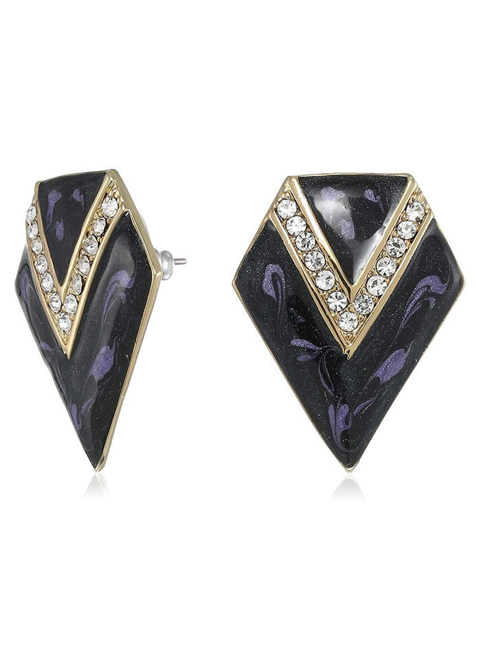 Estele Black Colour Fashion Earrings For Women Girls - Indian Silk House Agencies