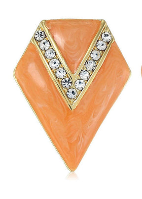 Estele orange Colour trending Button Studs for women - Indian Silk House Agencies