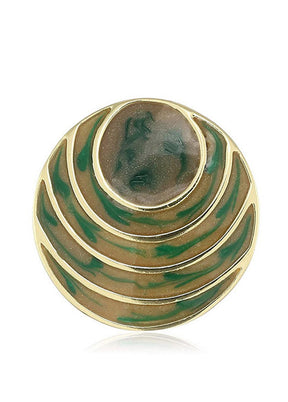 Estele Circular shaped green coloured fancy mosaic studs for women - Indian Silk House Agencies