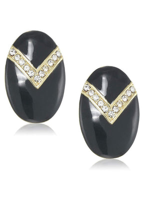 Estele Black colour and white colour stones studs for women - Indian Silk House Agencies