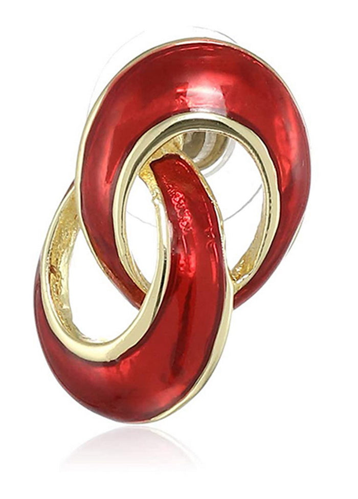 Estele Red Design stylish trendy Earrings for women - Indian Silk House Agencies