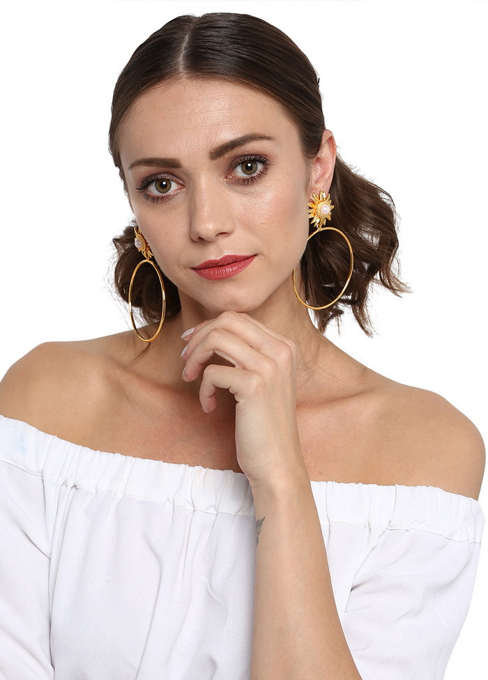 Estele Imitation Gold Tone Plated round Shaped Pearl On Pearl Earrings - Indian Silk House Agencies