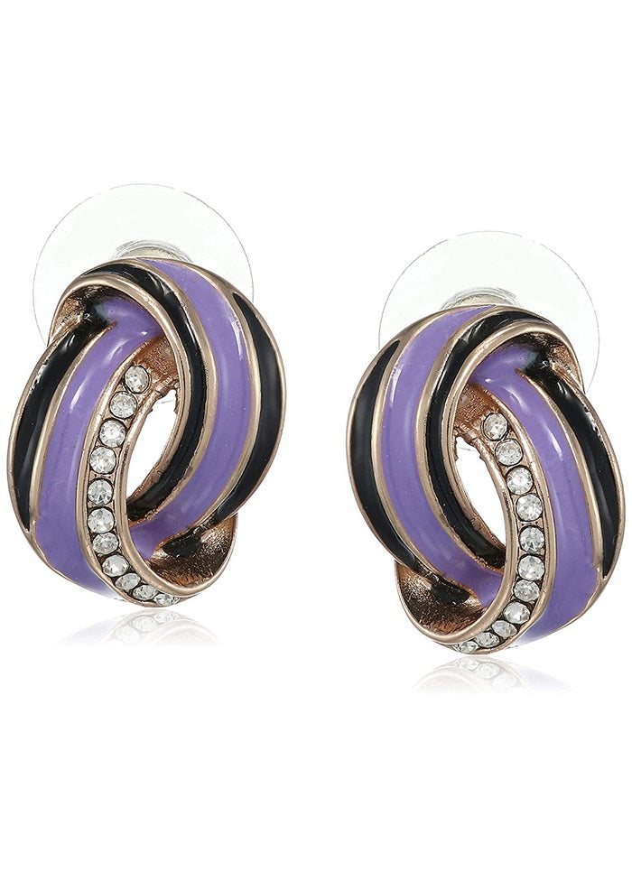 Estele pink fancy designer stone studded earrings for women - Indian Silk House Agencies