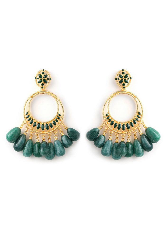 Estele Rhodium Plated Honey Drop Earrings for Womens - Indian Silk House Agencies