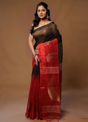 Black Matka Silk Saree With Blouse Piece - Indian Silk House Agencies