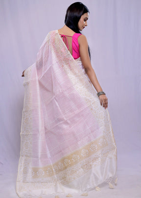 Cream Cotton Saree With Blouse Piece - Indian Silk House Agencies