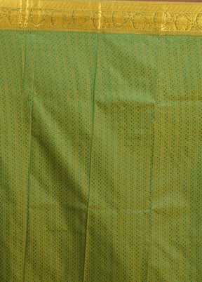Green Kanjivaram Silk Saree With Blouse Piece