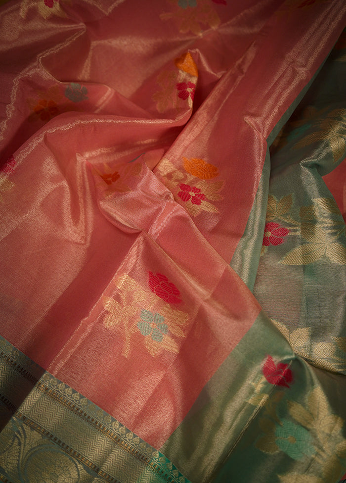 Pink Kora Silk Saree With Blouse Piece - Indian Silk House Agencies