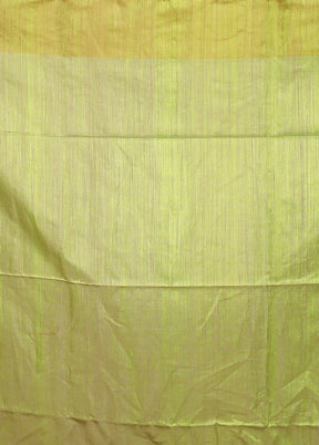 Green Handloom Matka Pure Silk Saree With Blouse Piece