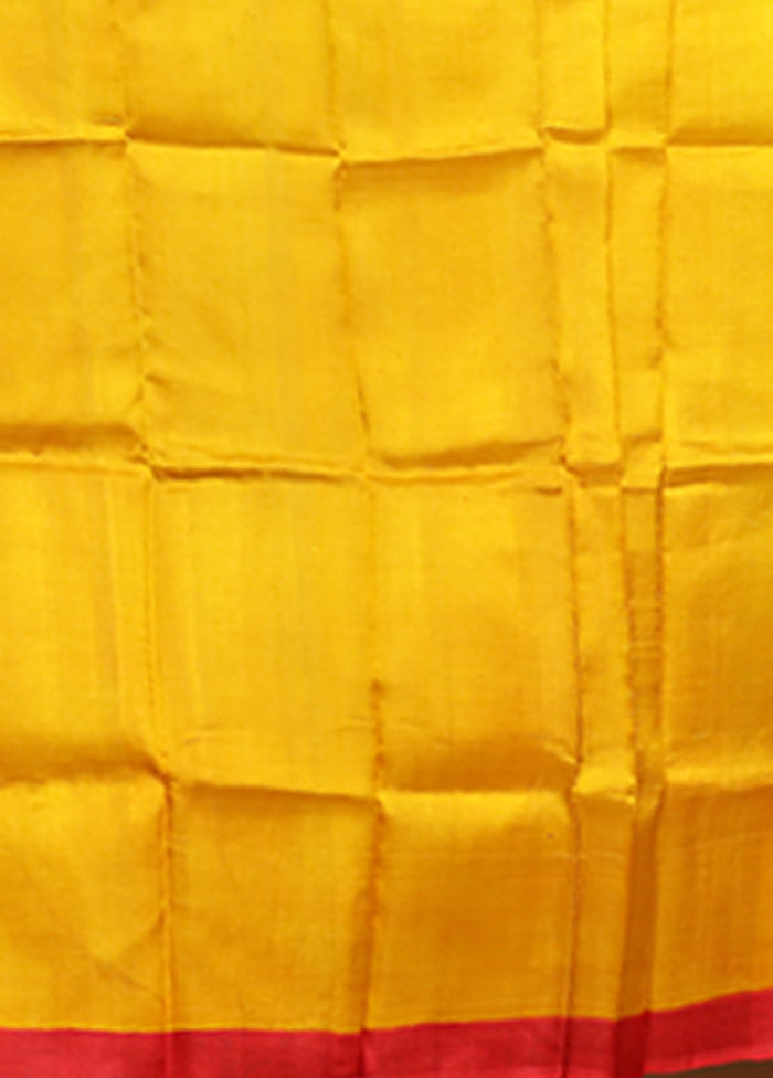 Blue Printed Pure Silk Saree Without Blouse Piece