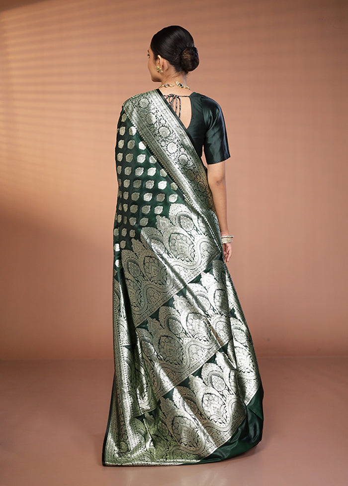 Blue Banarasi Silk Saree With Blouse Piece