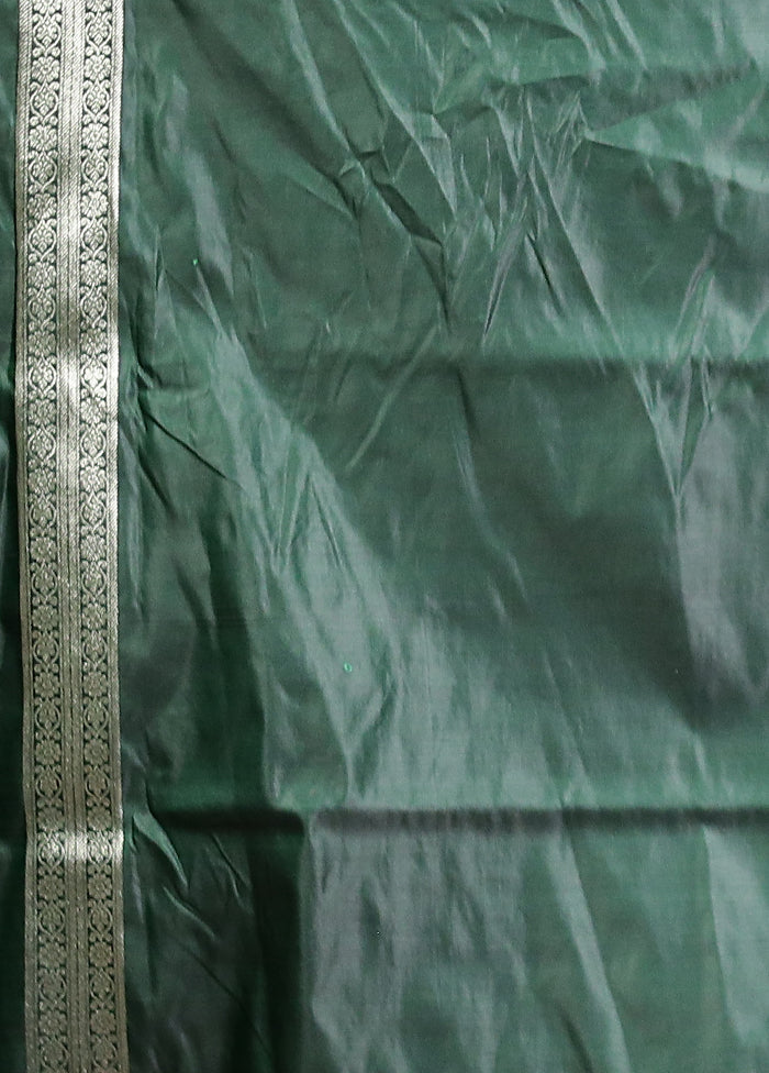 Blue Banarasi Silk Saree With Blouse Piece