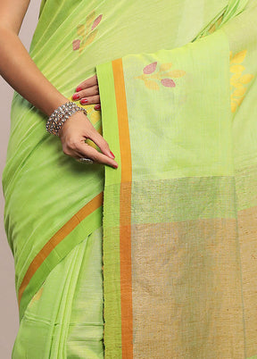 Green Matka Silk Saree With Blouse Piece - Indian Silk House Agencies