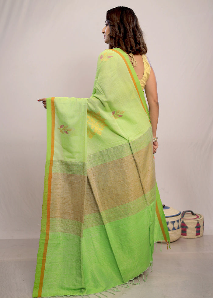 Green Matka Silk Saree With Blouse Piece - Indian Silk House Agencies