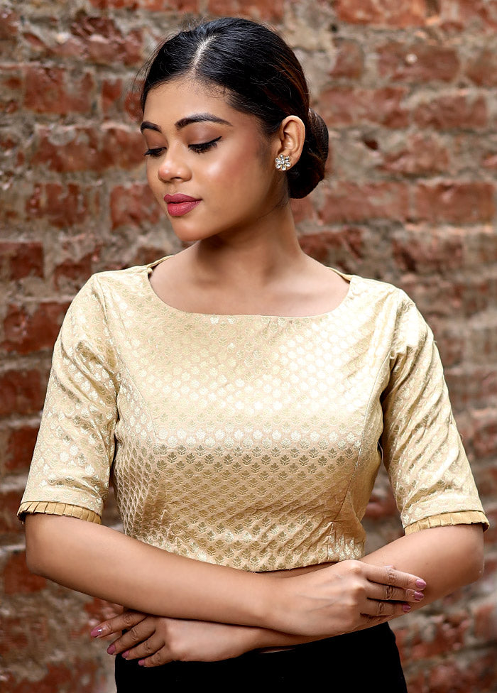 Gold Brocade Designer Blouse - Indian Silk House Agencies