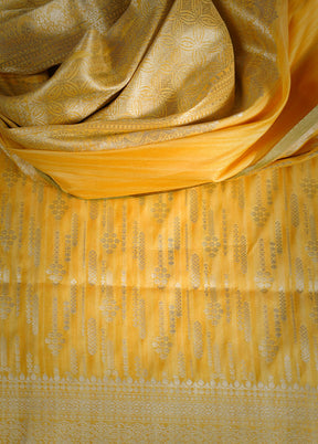 Yellow Uppada Silk Saree With Blouse Piece - Indian Silk House Agencies