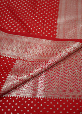 Red Uppada Silk Saree With Blouse Piece - Indian Silk House Agencies