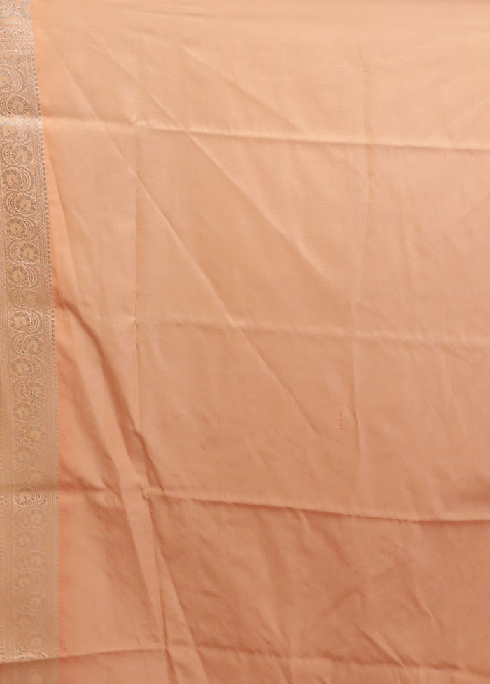 Orange Uppada Silk Saree With Blouse Piece