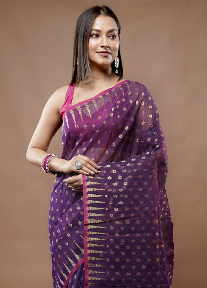 Multicolor Tant Jamdani Saree Without Blouse Piece - Indian Silk House Agencies