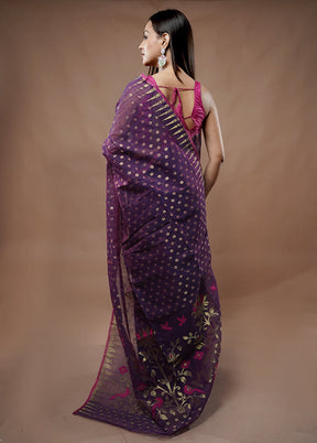 Multicolor Tant Jamdani Saree Without Blouse Piece - Indian Silk House Agencies